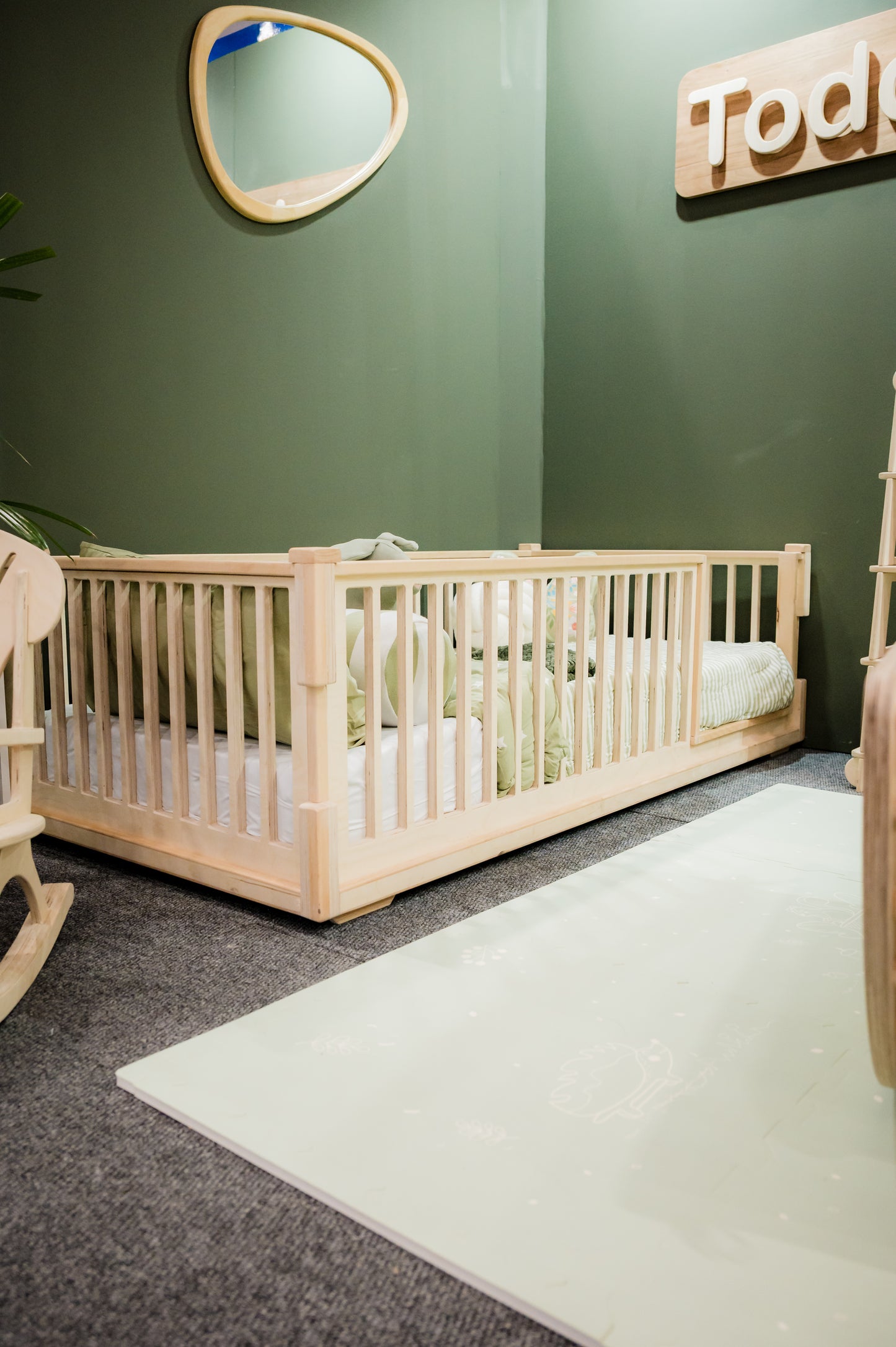 Premium Montessori Toddler bed / Baltic Birchwood with European Beechwood trimmings