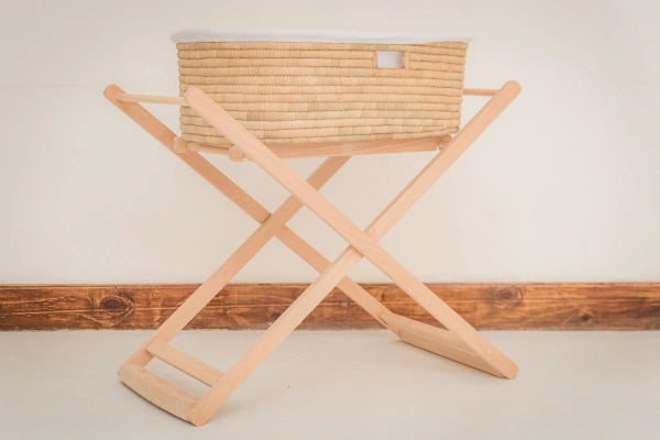 Wooden Stand with adjustable height and Rocking feet for Moses basket