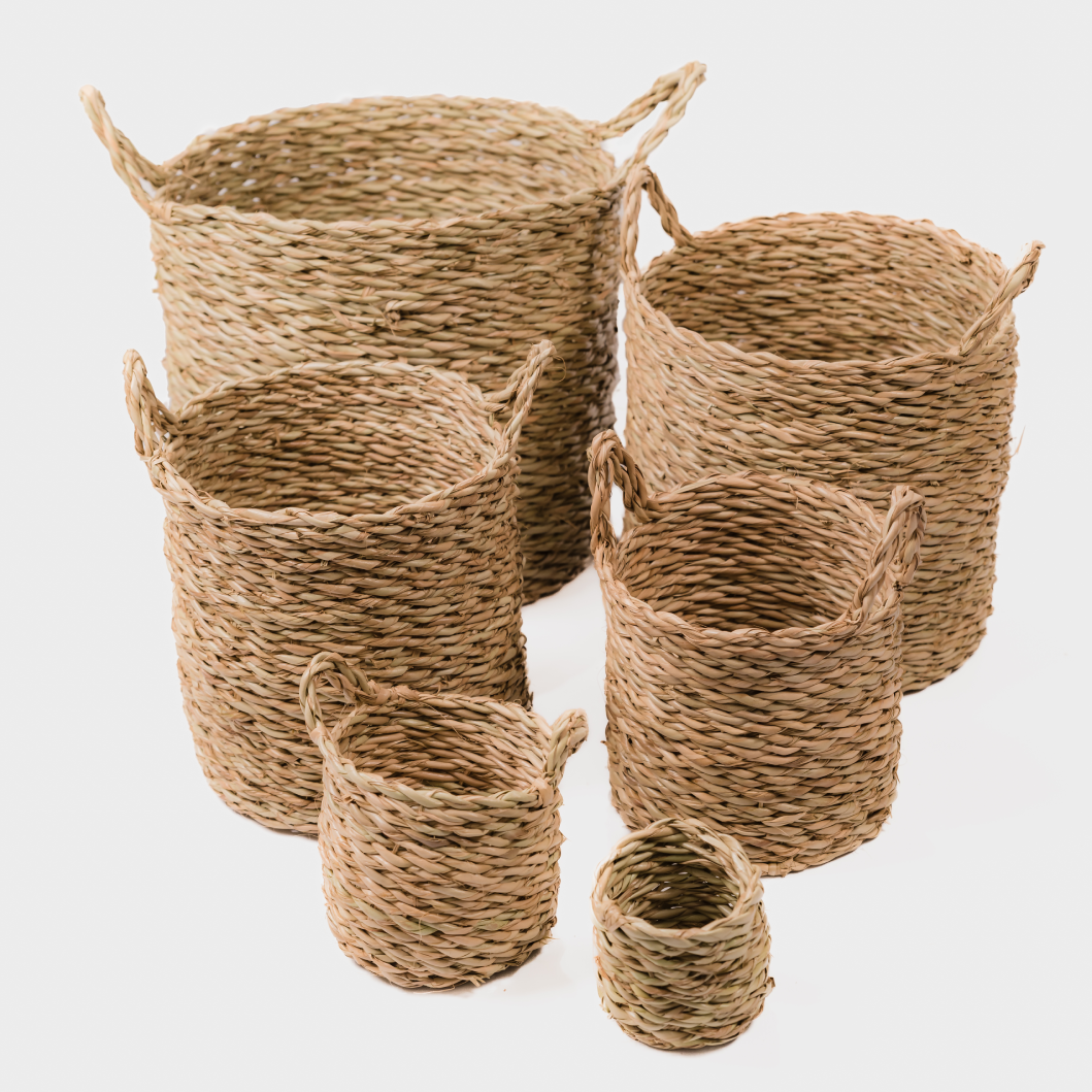 The Happy Handwoven Palm Leave Basket