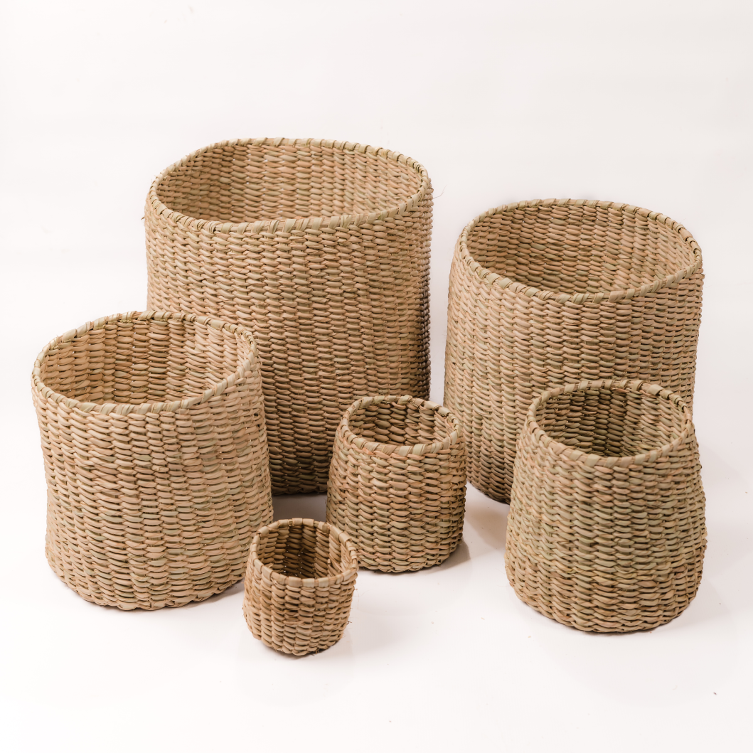 The Bliss Handwoven Palm Leave Basket