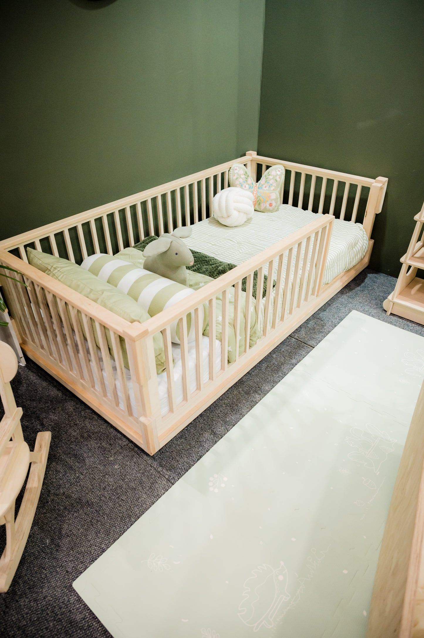 Premium Montessori Toddler bed / Baltic Birchwood with European Beechwood trimmings
