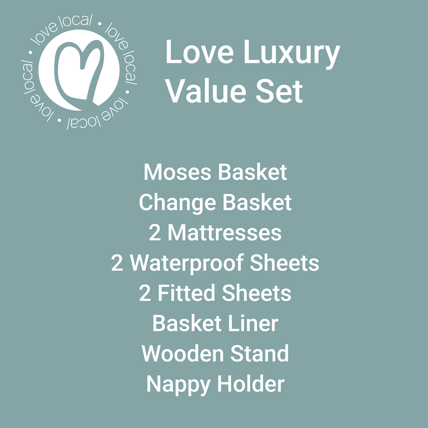 Moses basket and baby changing Luxury Value Set
