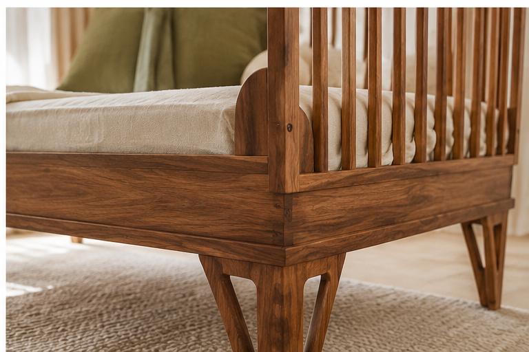 Premium 4-in-1 Hardwood Montessori Inspired Bed | European Beechwood or African Walnut