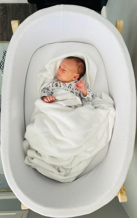 Moses basket Liner - Cotton Lycra fitted Liner for Moses basket