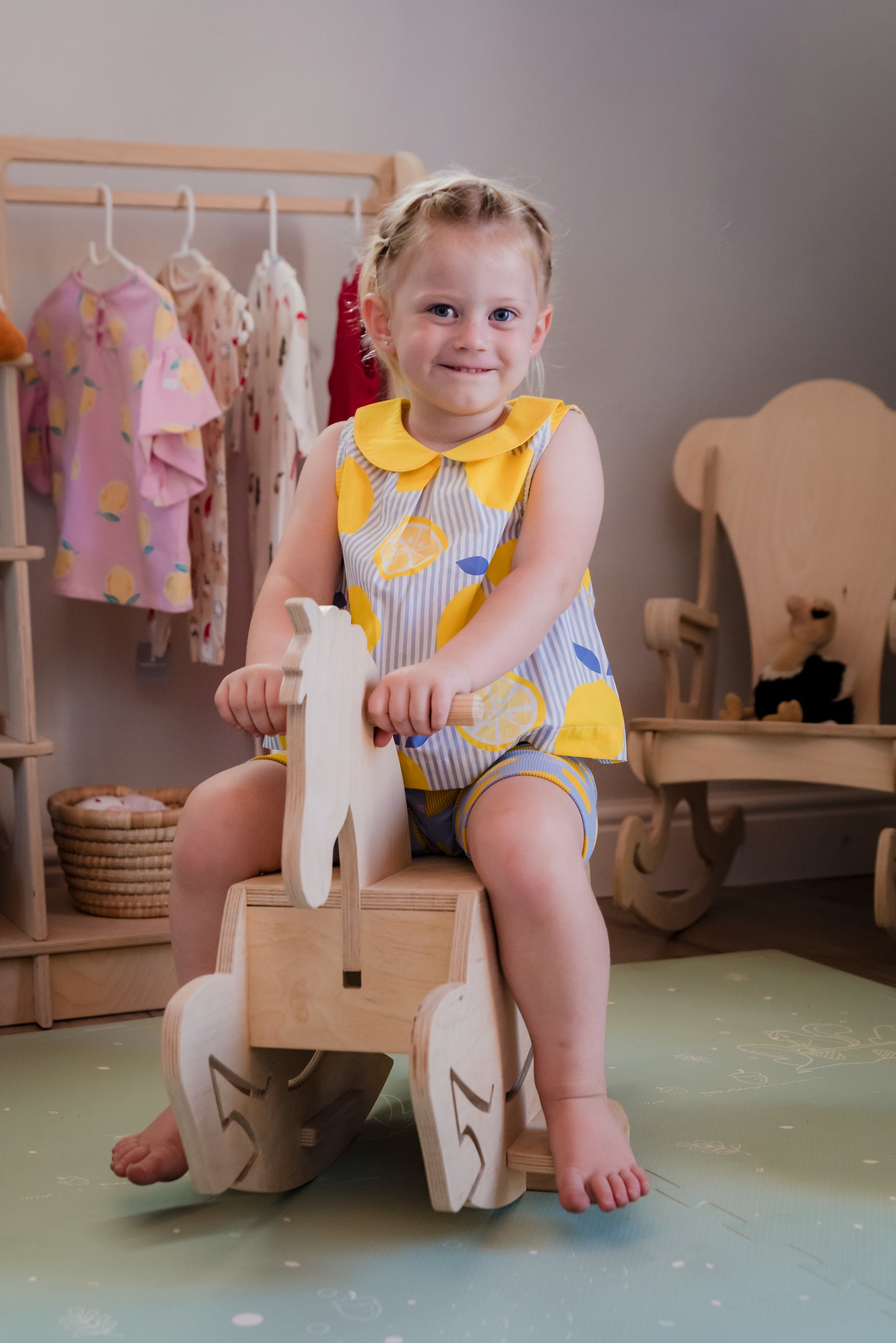 Montessori-Inspired Baltic Birchwood Rocking Horse