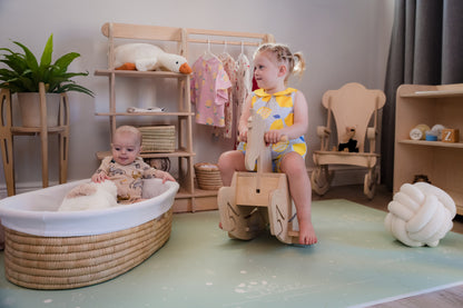 Montessori-Inspired Baltic Birchwood Rocking Horse