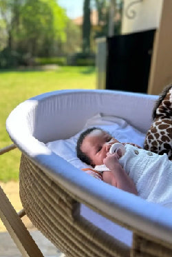 Moses basket Liner - Cotton Lycra fitted Liner for Moses basket