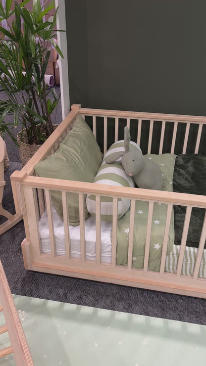 Premium Montessori Toddler bed / European Beechwood or African Walnut